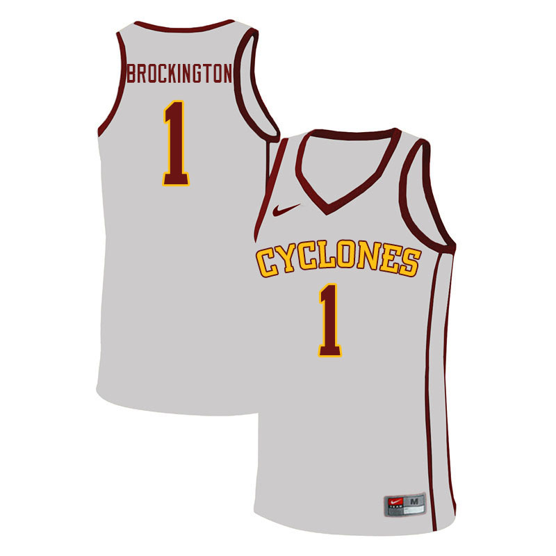 Men #1 Izaiah Brockington Iowa State Cyclones College Basketball Jerseys Sale-White